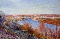 Sisley, Alfred - Village of Champagne at Sunset, April